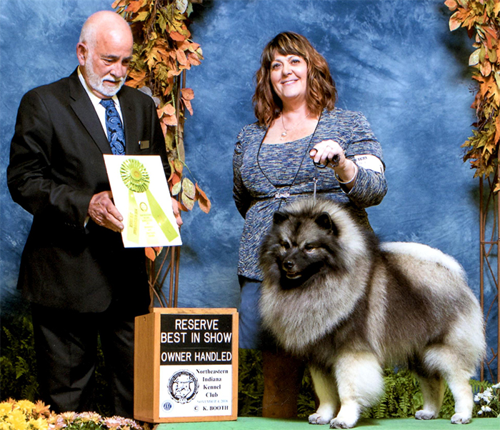  Trace winning another Owner Handler Reserve Best In Show after winning an Owner Handler Best In Show the same weekend!